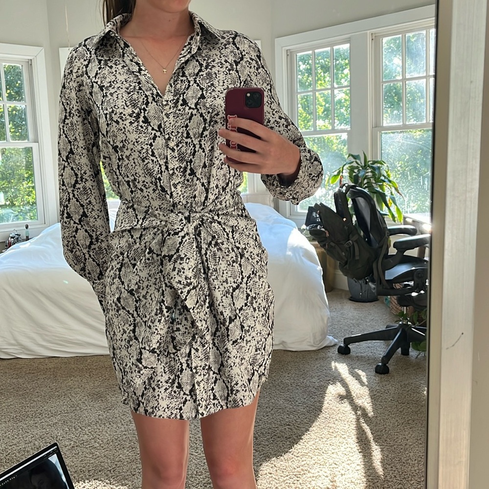 Cinq a Sept snake print mini dress